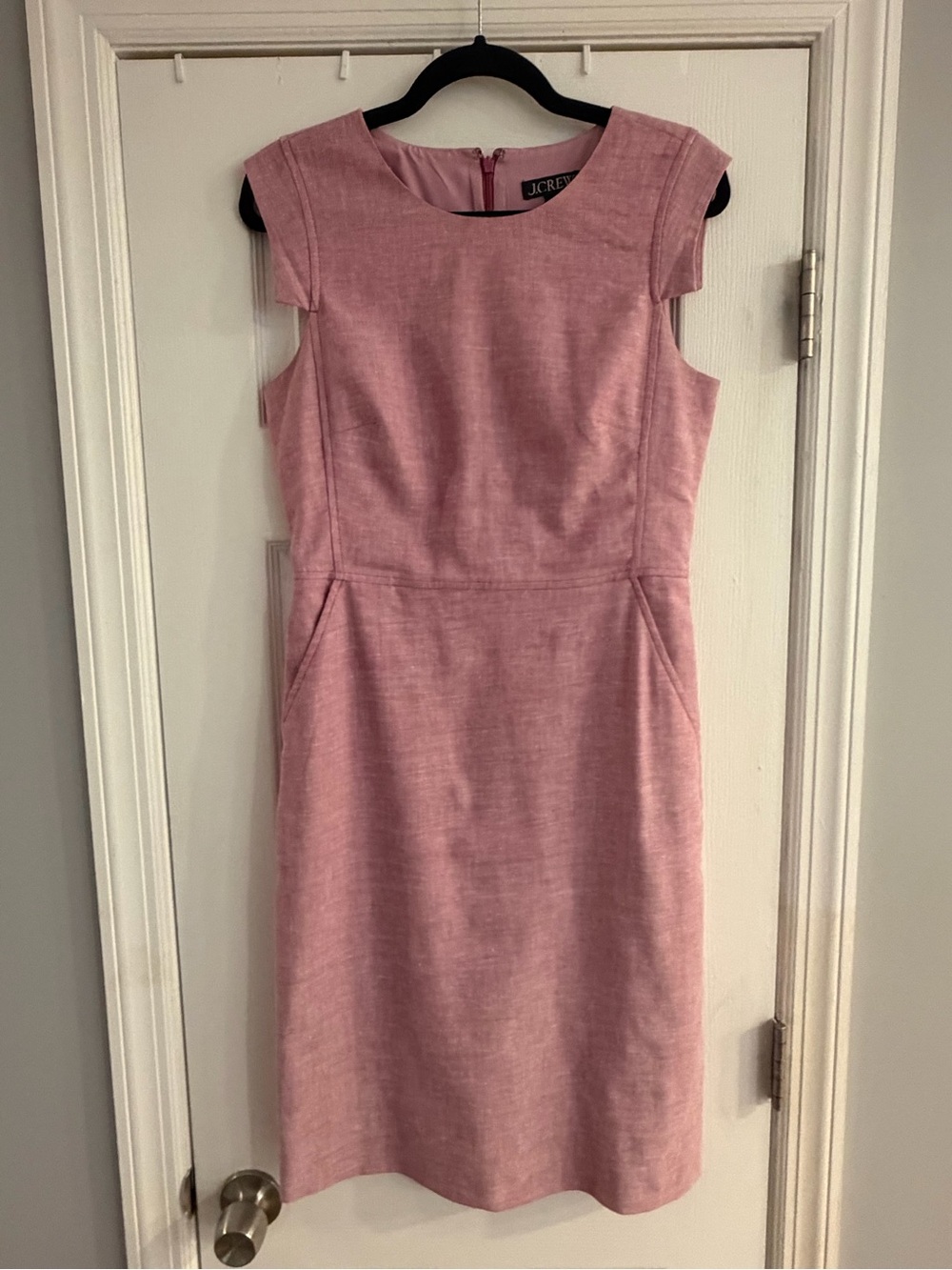 J. Crew Resume Sleeveless Pink Sheath Dress